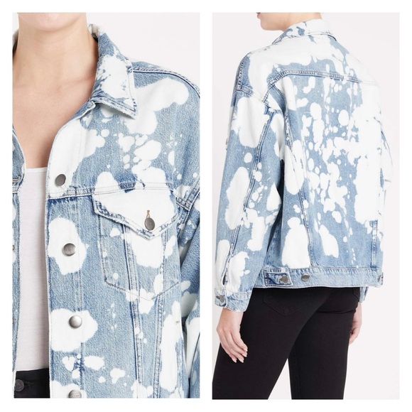 Frame Denim Le Oversized Jacket in Baltic Splash Medium - Picture 2 of 7